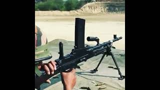 OFB 762mm LMG  Indian Army soldier firing Light Machine Gun [upl. by Stahl974]