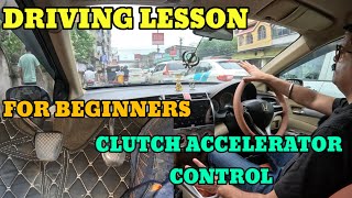 Driving lessons for beginners in city trafficCar driving training on clutch controlRahul DriveZone [upl. by Eerhs698]