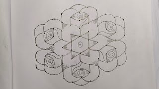 11×6 Rose KolamSnS Kolam [upl. by Nuarb672]