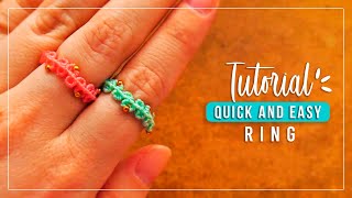 DIY Loop Ring » ⚡️ tutorial  como hacer anillos de hilo fácil y rápido para principiantes [upl. by Ahsital339]