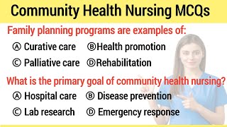 Community health nursing mcq  Mhsrb staff nurse officer mcq 2024 [upl. by Yatnahc]