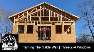 Framing The Gable Wall  Our Off Grid Homestead Build Ep13  The ShabinLife [upl. by Anaehr]