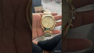 Mk gold Bradshaw women watch 43mm unboxing and reviewing 🦋🤍❤️🇬🇧 [upl. by Meier]