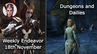 Weekly Endeavors Walkthrough  ESO 18th November  Dungeons and Dailies [upl. by Kavanaugh]