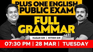 Plus One English  Public Exam  Full Grammar  XYLEM 1 amp 2 [upl. by Babb672]