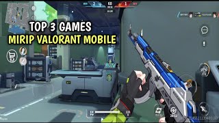 Top 3 Best Games Like Valorant Mobile High Graphics [upl. by Enelyar109]