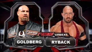 WWE Raw Goldberg Vs Ryback Full Match HD [upl. by Tatianas]