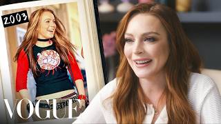 Lindsay Lohan Breaks Down 18 Looks From 1998 to Now  Life in Looks  Vogue [upl. by Ahcatan]