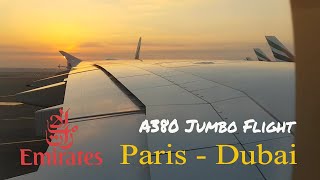 EMIRATES A380  Paris  Dubai EK 076 Economy Class Flight Report [upl. by Phaidra]