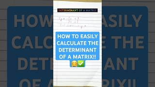 Determinant of a MATRIX determinants matrix matrices maths shorts shortsfeed [upl. by Thgiwed]