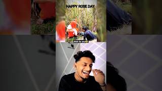 happy Rose day 🌹🤣 reaction video funny shortfeed shortreels rosedayaktajayvlogsviralcomedy [upl. by Corbin]