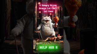 A Hungary skynny Orange cat cant get food cat catstory cartoon [upl. by Oer]