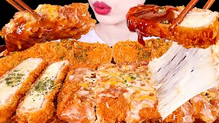 ASMR MUKBANG｜CHEESE PORK CUTLETS FRIED SHRIMP RICE 바삭촉촉 치즈 돈까스 새우튀김 EATING SOUNDS 먹방 [upl. by Gilroy624]