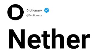 Nether Meaning In English [upl. by Kristianson]