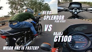 2022 Hero Splendor Plus Xtect Vs Bajaj CT100 Ki Jordar Race  Camera Hath Mai A Gaya 🤣 [upl. by Ssew]