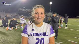 Stonehill W Soccer Interviews vs Long Island University October 10 2024 [upl. by Edda]