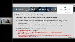 WKOÖ Immobilien und Vermögenstreuhänder  Webinar Wohnungseigentumsgesetz WEGNovelle 2022 [upl. by Notseh257]