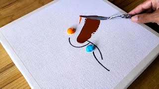 Easy Acrylic Painting Technique  Step By Step For Beginners  Abstract Painting [upl. by Aivital]