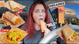 Taco Bells Decades Menu is NOT What I Was Expecting Reviewing Popular 60s 70s 80s amp 90s Menu [upl. by Einneg]