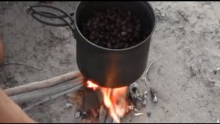 Cooking Beans On the 6 oz Firebox Nano Wood Burning Backpacking Stove [upl. by Eidnyl898]