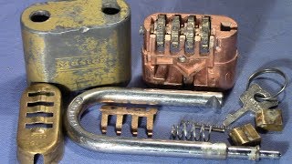 picking 431 Master combination padlock No 175 bypassed and gutted  thanks to PickME 1977 for it [upl. by Lairbag]