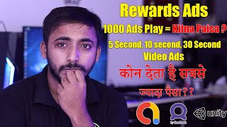 How much Money For 1000 Reward ads Clicks or Play  Google Admob  Earn More Money With Rewarded ads [upl. by Engamrahc]