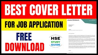 Best Cover Letter for Job Application  FREE Download Cover Letter hsestudyguide [upl. by Nonnairb]