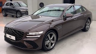 4K 2025 GENESIS G80 FL Sport Package quotBrooklyn Brown  Vanilla Beige” Walkaround Review [upl. by Forkey]