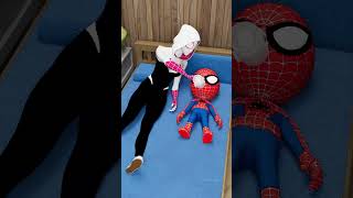 Spidey vs Spider Gwen  After feeding baby  Marvel Animation [upl. by Tompkins]