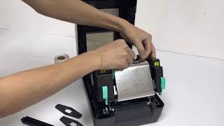 How To Install The Ribbons Of Thermal Transfer Printer WP300A [upl. by Atnahsal]