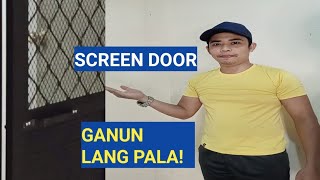 HOW TO INSTALL SCREEN DOOR ALUMINUMDOORbrod Rico vlog [upl. by Oner]