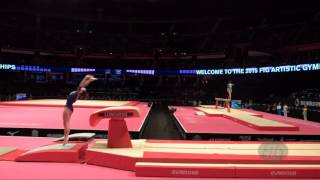 IORDACHE Larisa Andreea ROU  2015 Artistic Worlds  Qualifications Vault 1 [upl. by Leinaj]