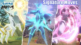 Pokemon Legends Arceus  All Legendary Pokemon Signature Moves [upl. by Novat]