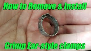 How to remove and install Oetiker earstyle crimp pinch cinch clamps [upl. by Aivart]