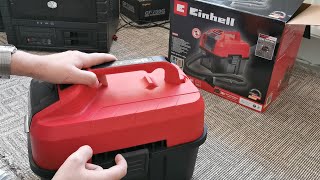 Einhell TEVC 1810 LiSolo Cordless Wet and Dry Vacuum Cleaner  unboxing review and test [upl. by Aurlie939]