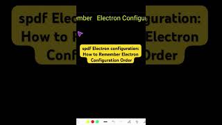 spdf Electron configurationHow to Remember Electron Configuration Order Electron configuration [upl. by Tay]