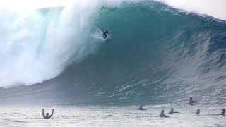 Surfers Catch Unbelievable Waves at The Wedge [upl. by Rosa]