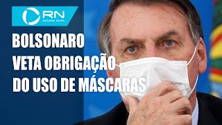 Bolsonaro veta obrigação de usar máscara em templo escola e lojas [upl. by Joliet948]