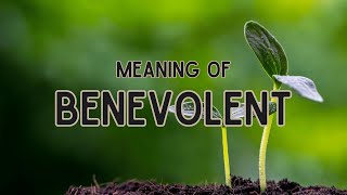 What is the meaning of Benevolent [upl. by Armbruster]