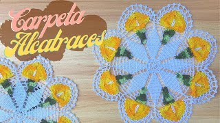 Teje estas hermosas carpetas de ALCATRACES a crochet y decora tu hogar 🌼🌺🌻 Puntillas Maribel [upl. by Mikkel]