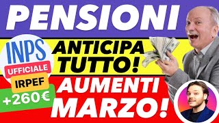 PENSIONI 👉 MARZO ANTICIPO AUMENTI APRILE 🔴 SORPRESA INPS ✅ CIRCOLARE UFFICIALE IRPEF [upl. by Katzman]