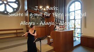 J S Bach Sonate in gmoll Allegro Adagio Allegro K BraseMitsch Flöte M Tenžera Orgel [upl. by Dan116]