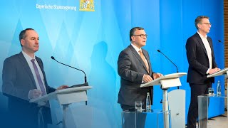 Video in Gebärdensprache Pressekonferenz nach der Kabinettssitzung 06022024  Bayern [upl. by Ynaoj]