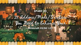 🎃 TOP 21 SPOOKY HALLOWEEN AddonsModsTexture kinda for Better MCPEBE 121 Survival Experience 👻 [upl. by Wistrup]