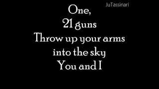 21 Guns  Green Day  Lyrics [upl. by Anaerdna994]