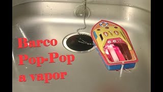 Como funciona Barco poppop de Aliexpress Barquito a vapor Motor termico [upl. by Amiarom]