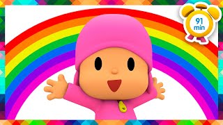 🌈 POCOYO ENGLISH  The Rainbow Learn the 7 Colors 91min Full Episodes VIDEOS ampCARTOONS for KIDS [upl. by Hannon577]