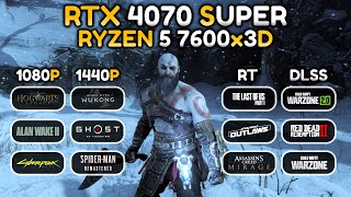 RTX 4070 Super  Ryzen 5 7600x3D  1080p 1440p Ray Tracing DLSS 37  Test in 15 Games [upl. by Bethena]