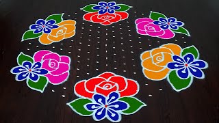 New Year 2023 Rangoli  19x10 middle dots  Sankranthi Muggulu  Pongal Kolam  Dhanurmasam muggulu [upl. by Annahaj152]