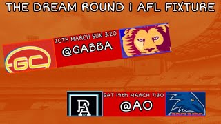 AFL DREAM ROUND 1 AFL FIXTURE 2024 [upl. by Nivlam]